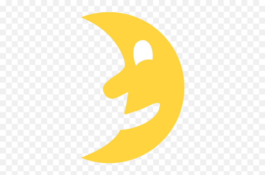 First Quarter Moon With Face Emoji For Facebook Email Sms - Crescent,Moon Emoji Text