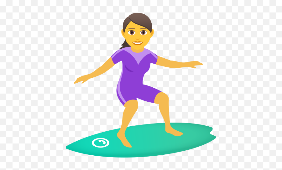 Emoji Woman Surfing To - Surfing,Swimming Emoji