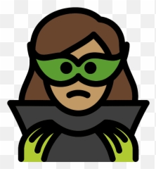 Woman Supervillain Emoji Clipart Free Download Transparent - Supervillain,Super Emoji