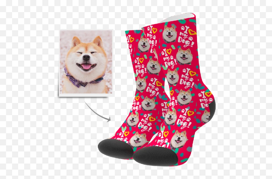 Pet Myfaceboxer - Chaussettes Personnalisées Animaux Emoji,Boxer Dog Emoji