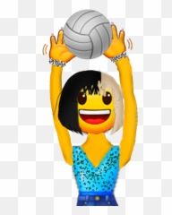 Volleyball Sticker - Happy Emoji