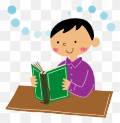 Child Reading Book Clipart - Transparent Children Books Emoji