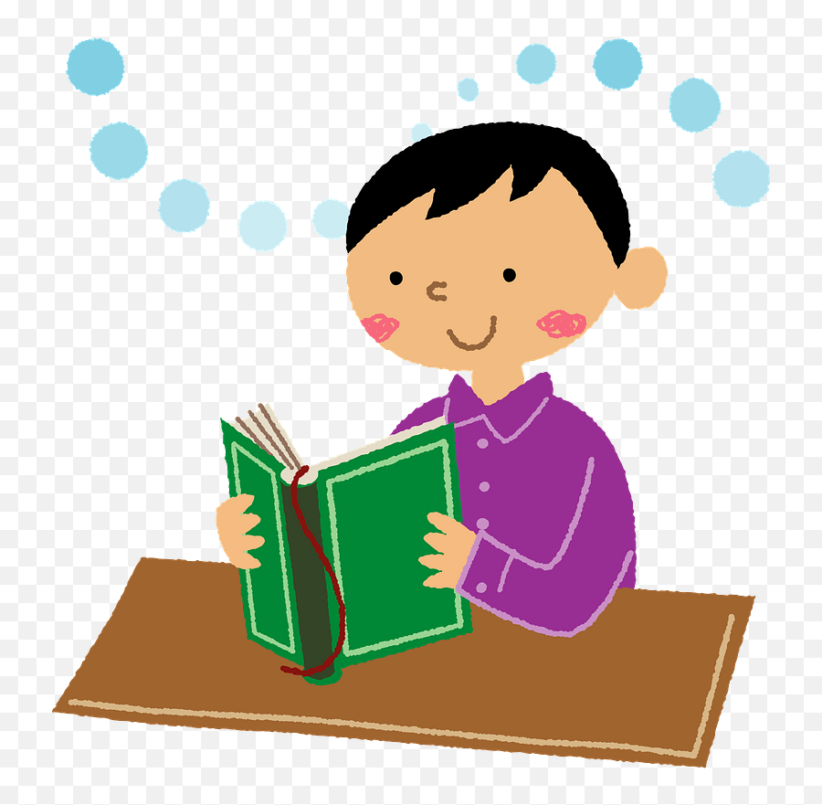 Child Reading Book Clipart - Transparent Children Reading Books Clipart Emoji,Emoji Reading A Book