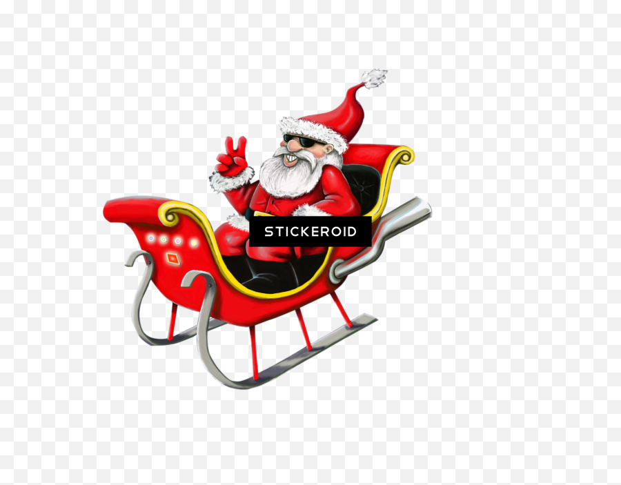 Santa Claus Transparent Background - Santa Claus Cool Png Santa Claus Emoji,Sleigh Emoji
