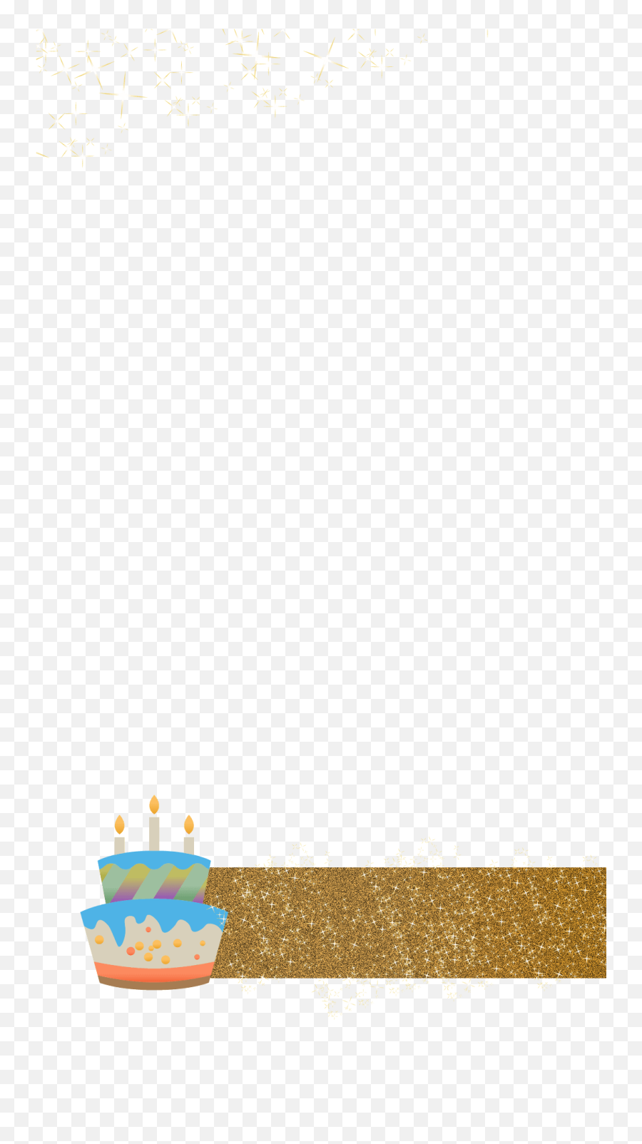 Gold Glittery Cake Birthday Snapchat - Birthday Cake Emoji,Birthday Cake Emoji On Snapchat