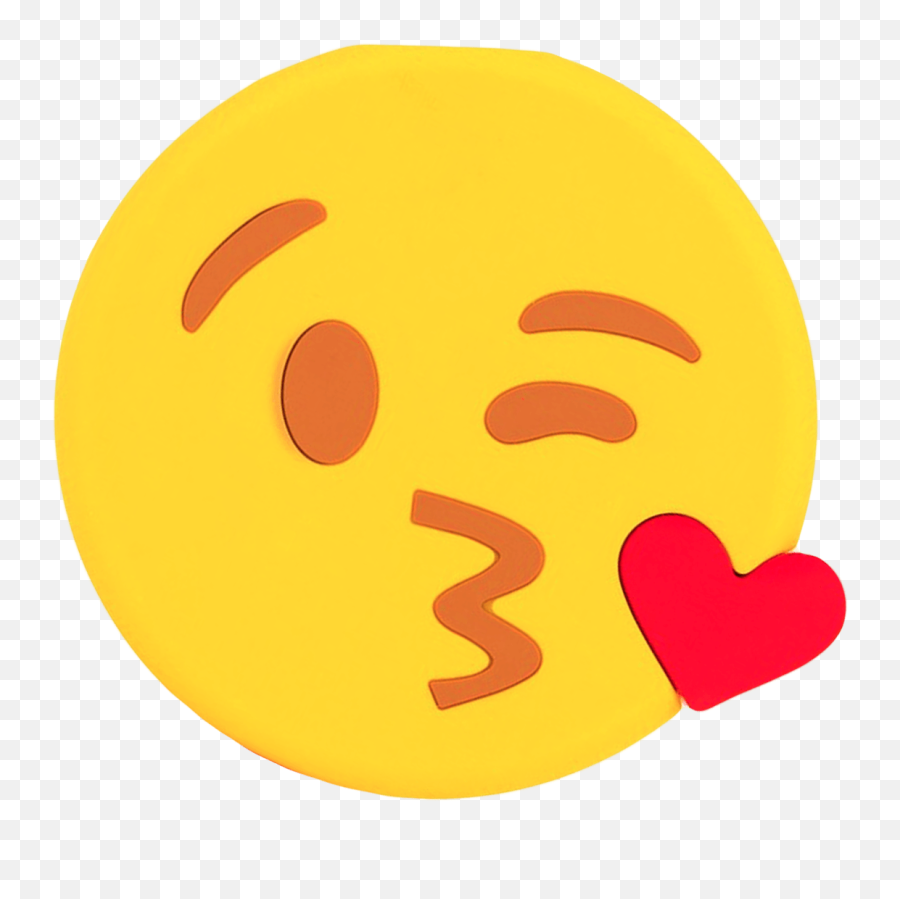 Kissing Wink Yellow - Cinta Emoji,Kissing Emoticon Text