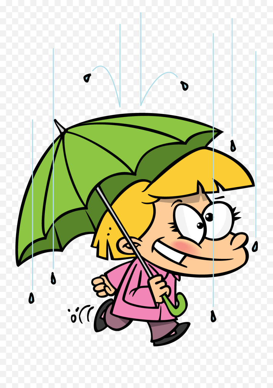 Fcs44 - Walking In The Rain Cartoon Emoji,Showering Emoticon