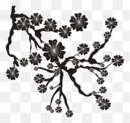 Dead Emoji Face Icon - Cherry Blossom Black And White Png