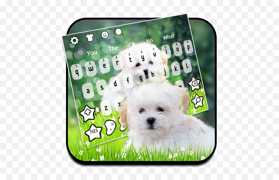 Cute Puppy Keyboard Theme - Maltese Emoji,Maltese Emoji