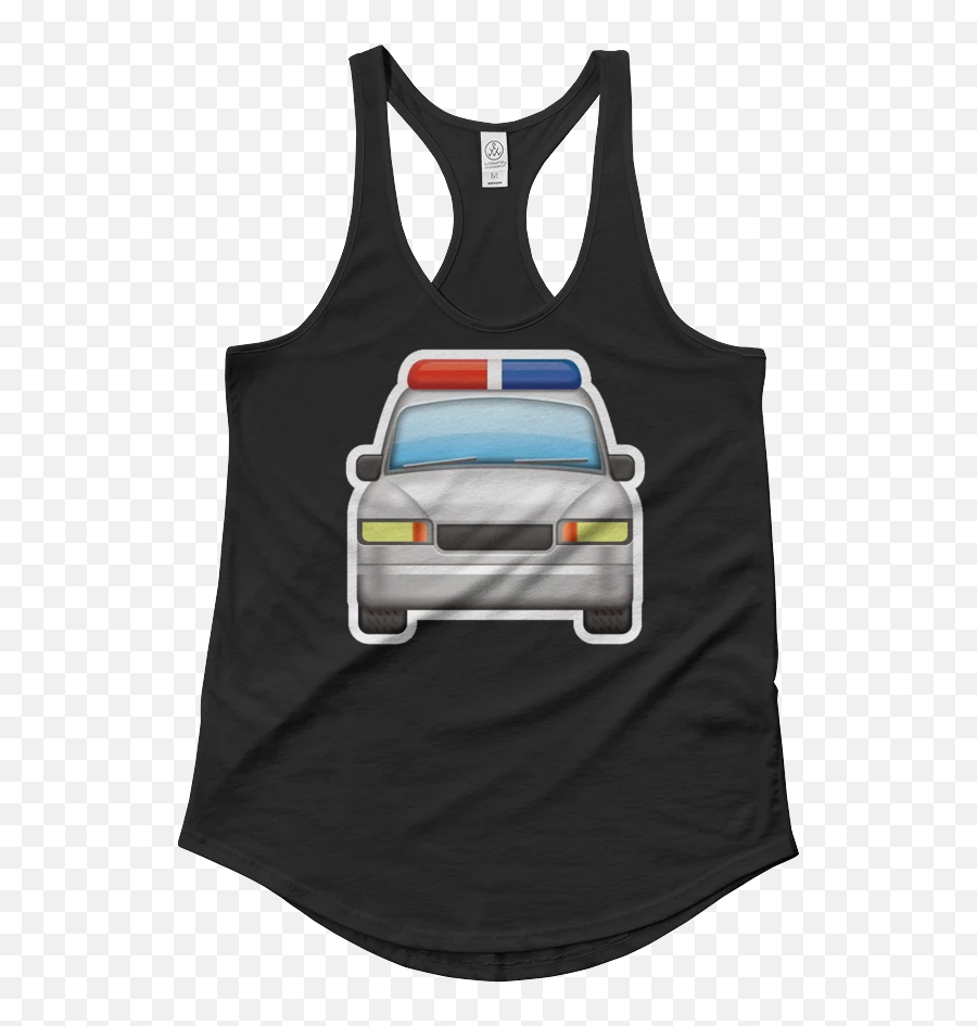 Womens Emoji Tank Top - Clothing,Police Car Emoji