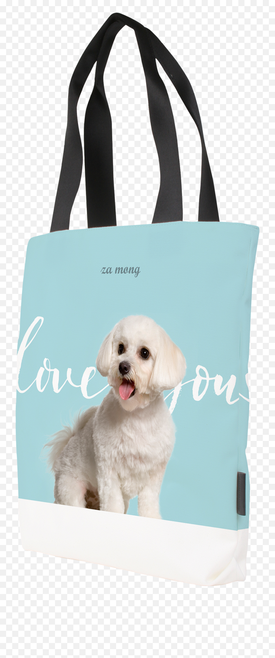 Lovely Sky Custom Tote Bags Personalized Tote Bags Art Bag - Bichon Maltais Emoji,Emoji Tote Bag