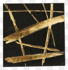 noir brush strokes cocktail napkins - Black And Gold Brush Strokes Emoji
