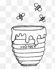 Jar Of Honey Colouring Pages Ain Assal Honey - Honey Clipart Black And White Emoji,Honey Pot Emoji