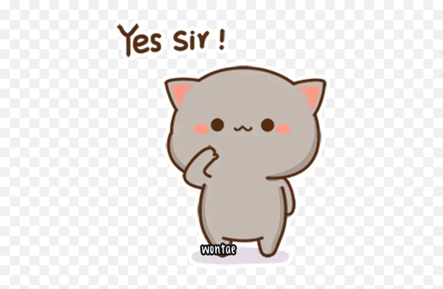 Mochi Mochi Peach Cat Whatsapp Stickers - Stickers Cloud Mochi Mochi Peach Cat Gif Emoji,Cute Cat Emoticons