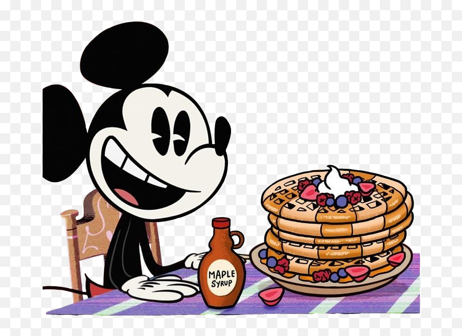 Mickey Mickeymouse Waffle Food Ñam Kawaii Waltdisney - Ilk Mickey Mouse Eat Waffles Emoji,Maple Syrup Emoji