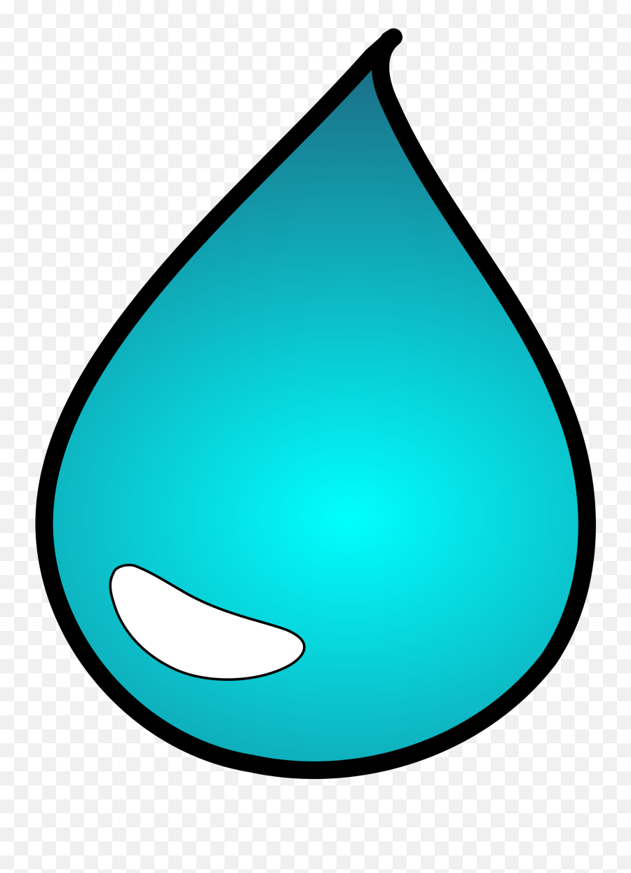 Clipart Water Water Droplet Clipart - Dibujo Gota De Agua Emoji,Water Droplet Emoji