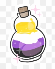 Lgbt Nonbinary Pride Sticker - Transparent Pride Potions Emoji,Potion Emoji