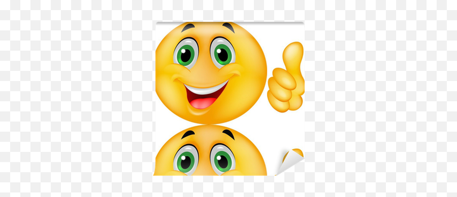 Smiley Emoticon Cartoon With Thumb Up Wallpaper U2022 Pixers U2022 We Live To Change - Happy Emoji,Thumbs Up Smiley Emoji
