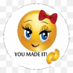You Made - Shy Happy Face Emoji,Yay Emoticon
