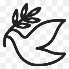 Dove Of Peace Rubber Stamp - Emoji