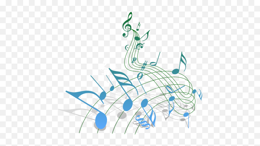 Musical Notes Flow Vector Illustration - Fondos Musical Para Diapositivas Emoji,Music Note Book Emoji