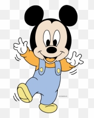 Disney Baby Mickey Balance Clipart Png - Baby Mickey Mouse Cartoon Drawing Emoji,Mickey Mouse Emoji