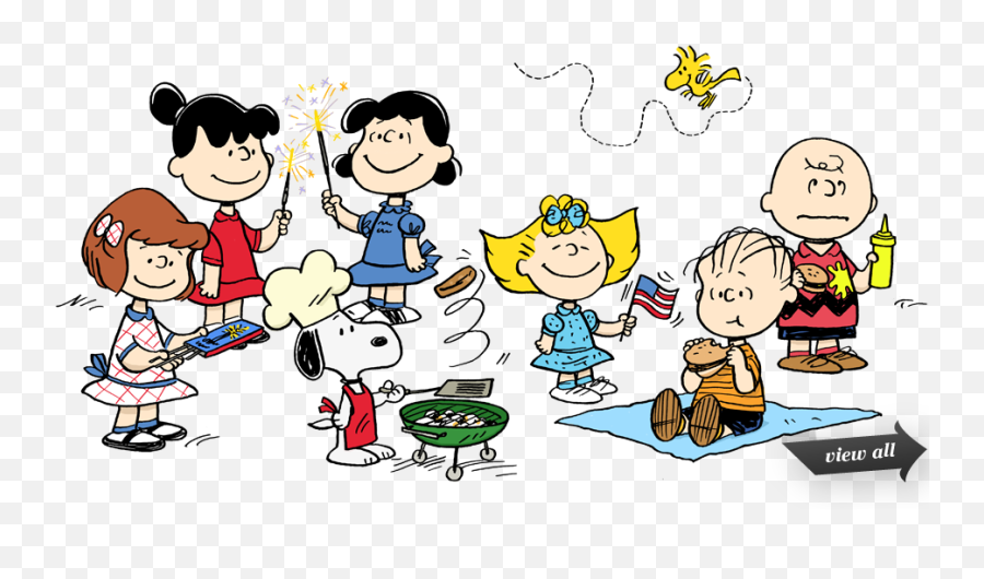 Peanuts Gang July 4th Celebration - Peanuts Gang Emoji,Fourth Of July Emoji