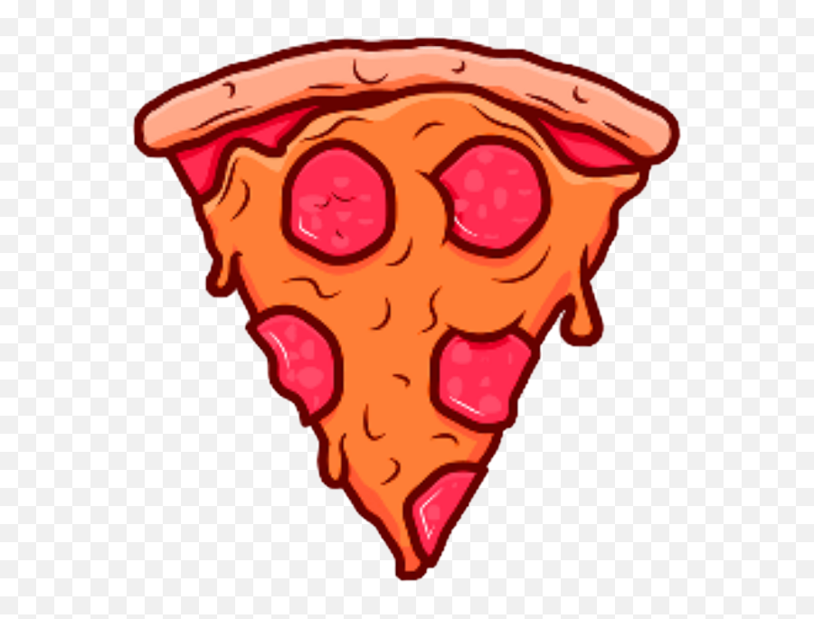 Pizzalover Eat Eating Eatme Sticker - Cartoon Pizza Png Transparent Background Emoji,Emoji Eating Pizza