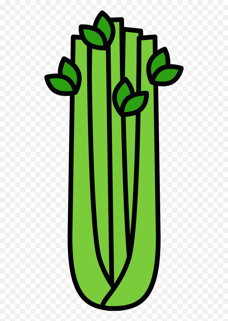 Outlined Celery Graphic - Celery Emoji,Water Glass Emoji