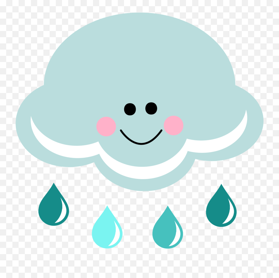 Lightning Clipart Rainy Cloud Lightning Rainy Cloud - Clipart Cute Rain Cloud Emoji,Rain Emoji