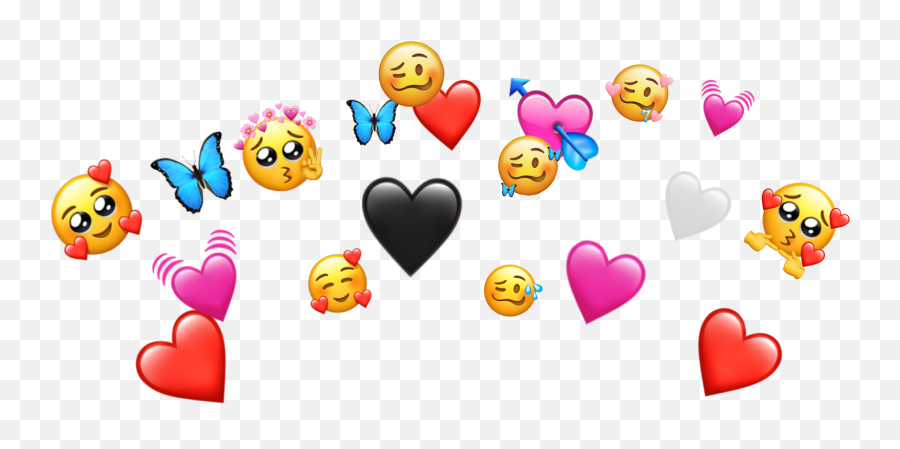Emoji Crown Heart Iphone Corona Sticker - Clip Art,How Do U Get Emoji Love On Musically