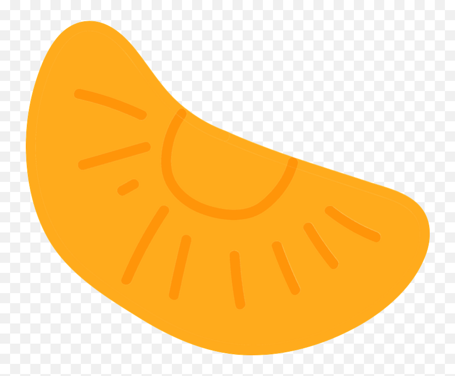 Tangerine Slice Clipart - Big Emoji,Tangerine Emoji