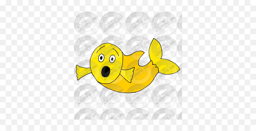 Surprised Fish Picture For Classroom Therapy Use - Great Happy Emoji,Fish Emoticon