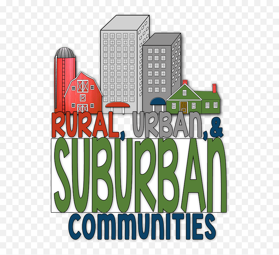 Community Clipart Urban Area Community Urban Area - Urban Suburban Rural Clipart Emoji,Urban Emoji