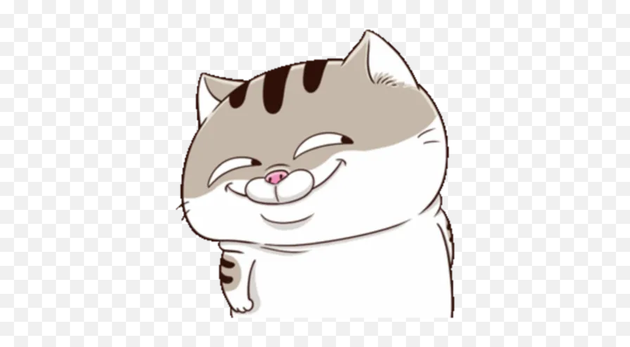 Animated Funny Stickers For Whatsapp Personal Sticker - Ami Fat Cat Evil Smile Emoji,Cat Heart Emoji Meme