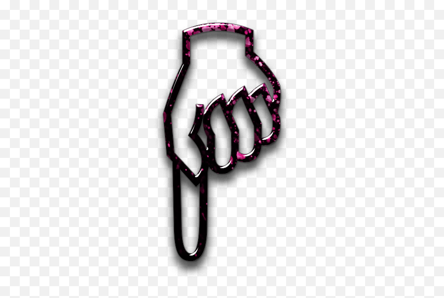 Finger Pointing Down Clipart Flower - Arrow Facing Down Transparent Emoji,Hand Pointing Down Emoji