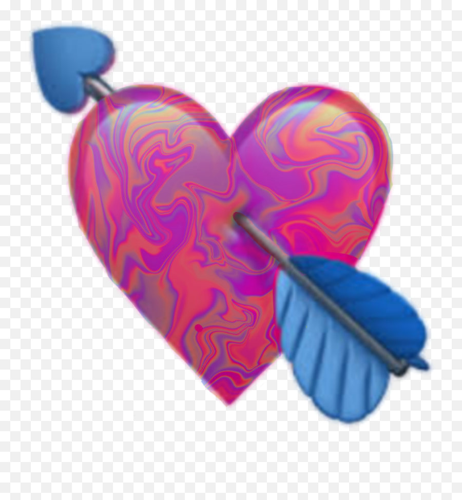Sticker Emoji Heart Rainbow Slime - Illustration,Is There A Feather Emoji