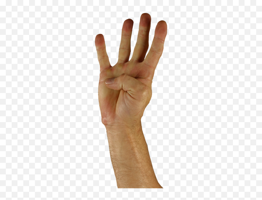 Hand Finger Four Sign - Sign Language Emoji,Hand Emoticons Meaning