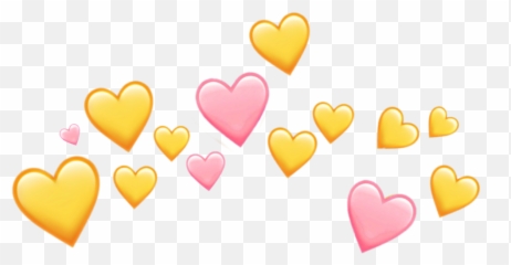 Tumblrgirls Emoji Emojis Selfie Famous Outlines - Yellow Heart Crown Transparent