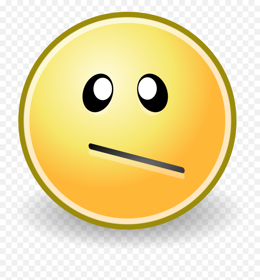 Confused Emoticon File Face Confused Svg Wikimediamons - Sadness Smile Emoji,Emoticon Faces
