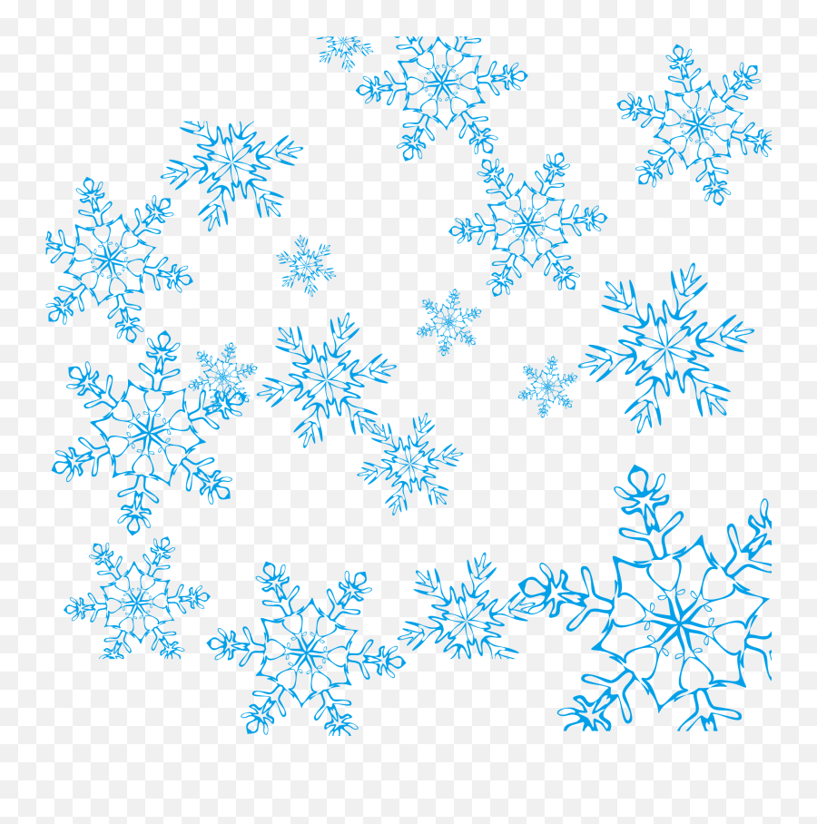 Blue Snowflake Vector Png Download - Transparent Background Snowflake Vector Emoji,Snowflake Sun Leaf Leaf Emoji