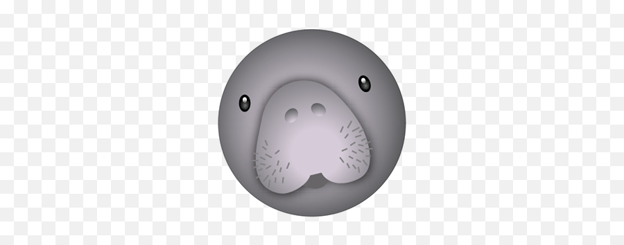 Manatee Emoji - Circle,Salt Emoji