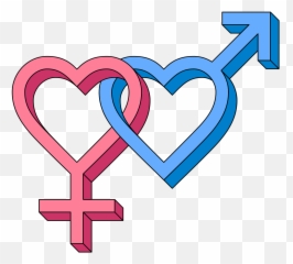 Two Intertwined Hearts Love The Man And - Bisexual Symbol Emoji
