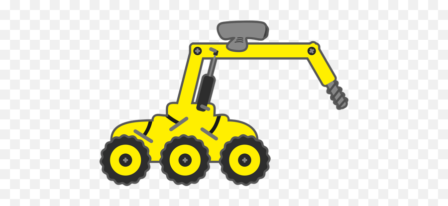 Gelbe Bagger - Car Robot Clipart Emoji,Stern Emoticon