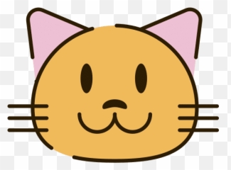 Cute Little Cat Head Fill Style Icon - Birthday Emoji