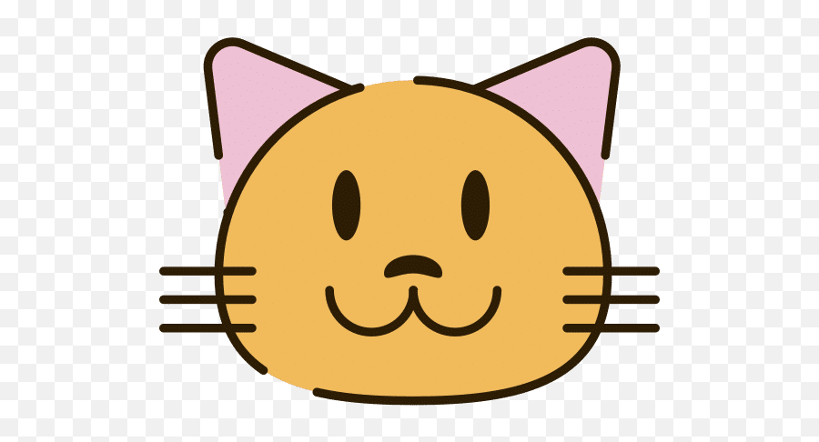 Cute Little Cat Head Fill Style Icon - Birthday Emoji,Cat Emoticon
