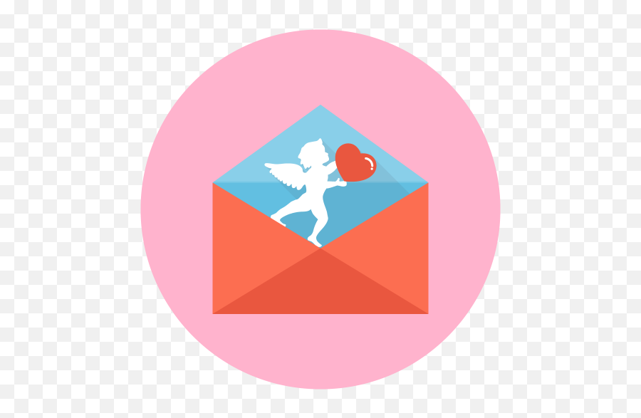 Love Letter Cupid Heart Free Icon Of Valentines Day Icon Pack - Circle Emoji,Cupid Emoji