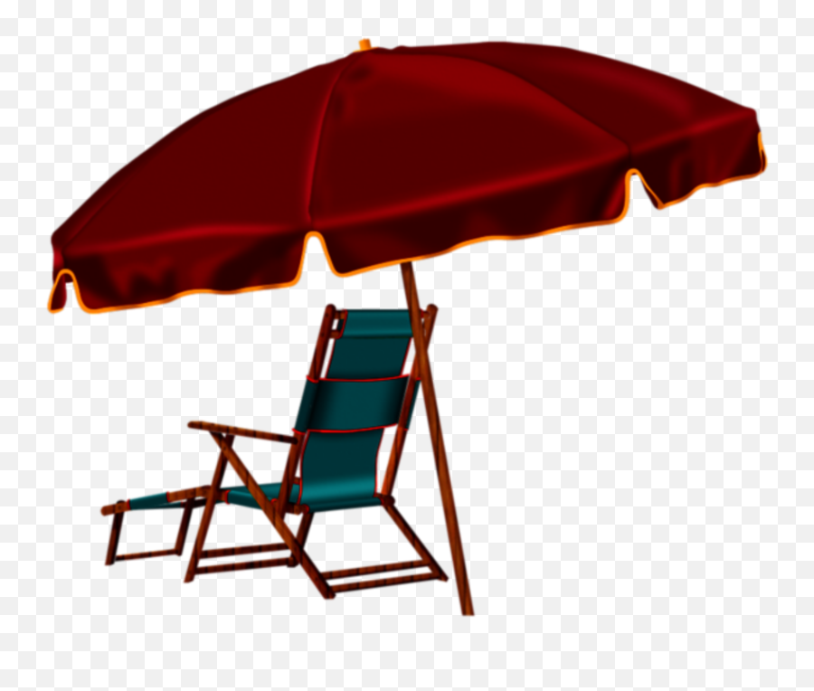 Ftestickers Beach Chair Umbrella - Png Emoji,Beach Umbrella Emoji