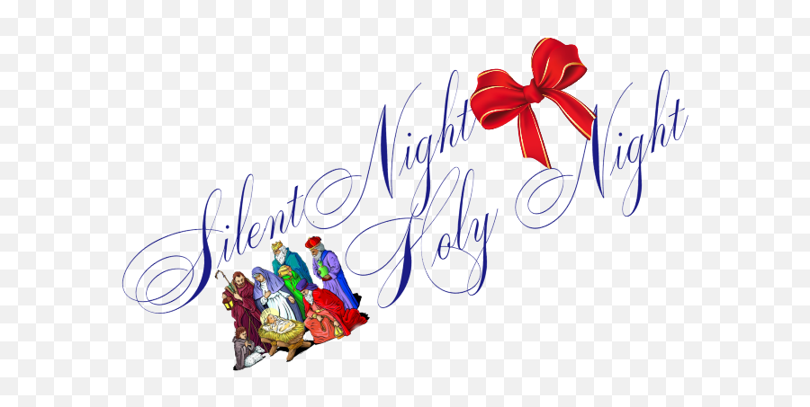 Silent Nightholynight Christmas Redbow Manger - Illustration Emoji,Emoji Silent Night