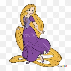 How To Draw Rapunzel Cartoon Princess - Drawing Emoji